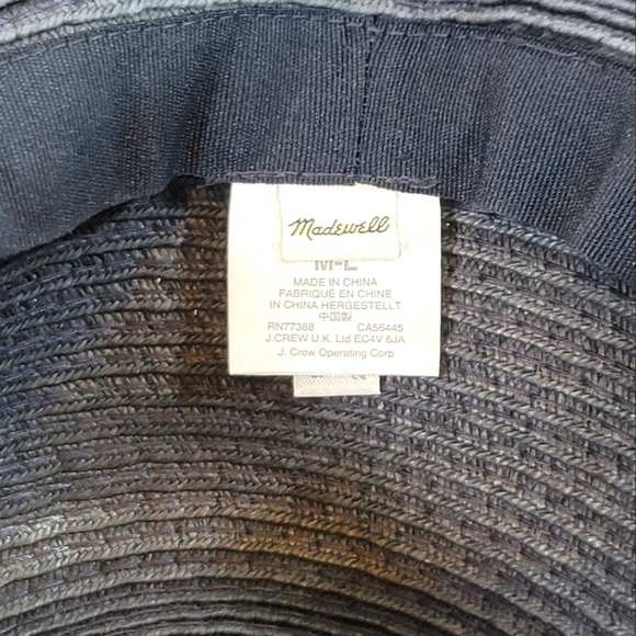 MADEWELL NAVY PAPER SUN HAT, SZ MEDIUM/LARGE - Picture 6 of 10